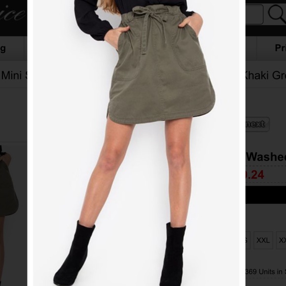 Joe Fresh Bow Skirt Khaki Green - Picture 6 of 7